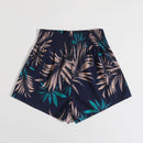VCAY Shorts de cintura alta con estampado de planta