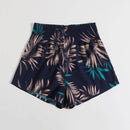 VCAY Shorts de cintura alta con estampado de planta