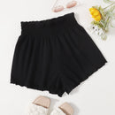 VCAY Shorts Con Cintura Fruncida Y Borde De Lechuga