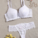 Set de lenceria con aro con encaje floral