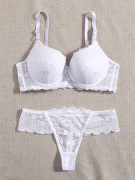 Set de lenceria con aro con encaje floral
