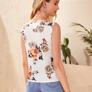 Blusas Escamas Floral Elegante