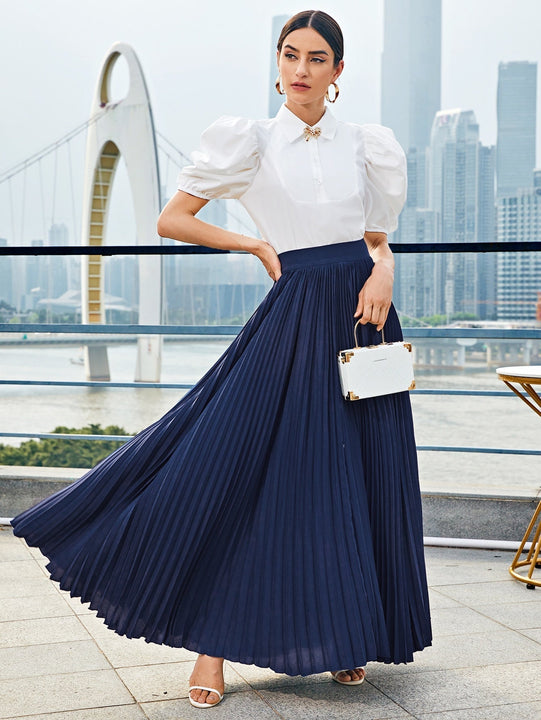 Modely Top corto con lazo delantero con boton medio de manga farol