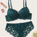 Set de lenceria con aro con encaje floral