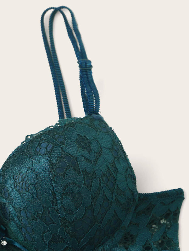 Set de lenceria con aro con encaje floral
