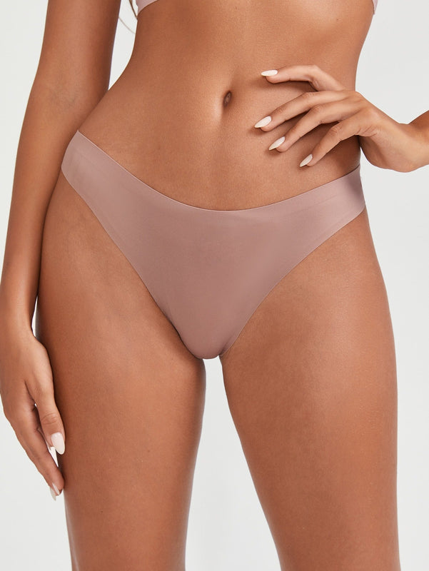 Tangas unicolor invisible microfibra