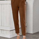 Frenchy Pantalones con bolsillo oblicuo de cintura alta