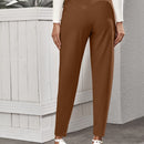 Frenchy Pantalones con bolsillo oblicuo de cintura alta