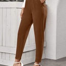 Frenchy Pantalones con bolsillo oblicuo de cintura alta