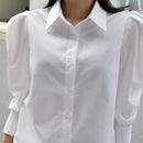 DAZY Camisa Con Botones En La Parte Delantera Y Mangas Abullonadas
