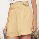 Unity Shorts de cintura ancha con hebilla