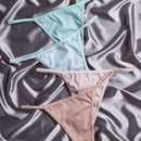 4 piezas Set Tanga invisible microfibra simple