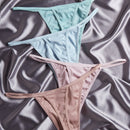 4 piezas Set Tanga invisible microfibra simple
