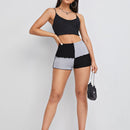EZwear Shorts con puntada en contraste de color combinado
