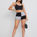 EZwear Shorts con puntada en contraste de color combinado