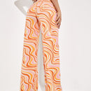 ICON Jeans con estampado con bolsillos oblicuos de talle alto de pierna ancha