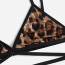Set de lenceria de leopardo con abertura