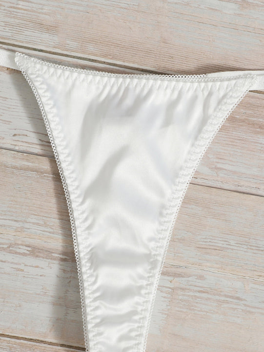 Set de lenceria unicolor de saten