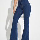 Jeans de pierna amplia de talle alto