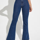 Jeans de pierna amplia de talle alto