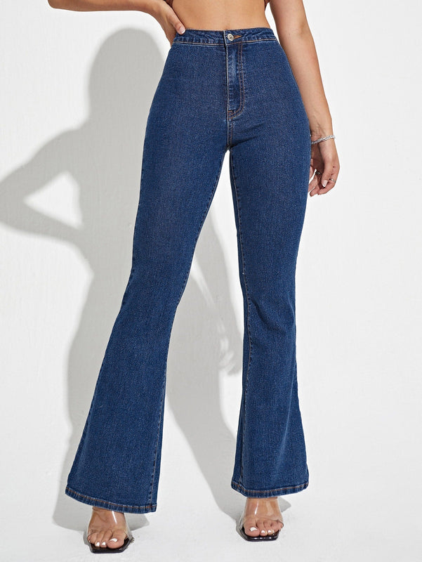 Jeans de pierna amplia de talle alto