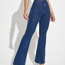 Jeans de pierna amplia de talle alto