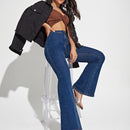 Jeans de pierna amplia de talle alto