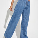 EZwear Jeans de talle alto de pierna ancha