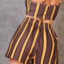 EZwear Shorts con estampado de rayas