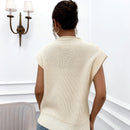 Frenchy Chaleco de punto cuello alto unicolor