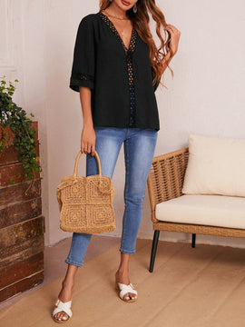 EMERY ROSE Blusas Encaje en contraste Liso Bohemio