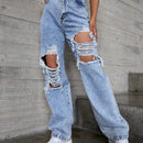 Jeans rotos de talle alto