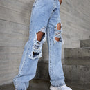 Jeans rotos de talle alto