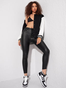 EZwear Pantalones ajustados de con bolsillos oblicuos