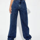 EZwear Jeans de talle alto de pierna ancha