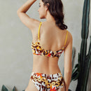 Sujetador invisible microfibra con estampado tropical & de letra