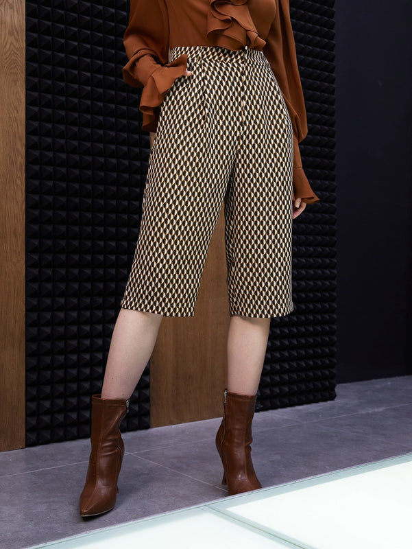 Unity Shorts de talle alto con estampado geometrico