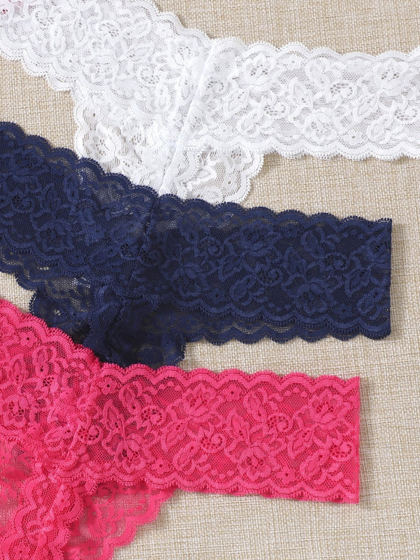 Underwear&sleepwear basics paquete de 6 tangas de encaje floral