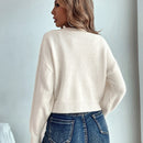 Prive cardigan informal de mujer de ajuste holgado, con hombros caidos, manga larga y de una sola hilera de botones, para otono/invierno