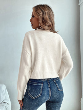 Prive cardigan informal de mujer de ajuste holgado, con hombros caidos, manga larga y de una sola hilera de botones, para otono/invierno