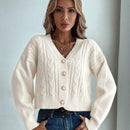 Prive cardigan informal de mujer de ajuste holgado, con hombros caidos, manga larga y de una sola hilera de botones, para otono/invierno
