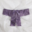 Lenceria En Forma De Tanga Decorada Con Lazo Y Encaje Floral