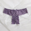 Lenceria En Forma De Tanga Decorada Con Lazo Y Encaje Floral