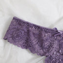 Lenceria En Forma De Tanga Decorada Con Lazo Y Encaje Floral