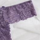 Lenceria En Forma De Tanga Decorada Con Lazo Y Encaje Floral
