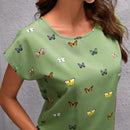 LUNE Top con estampado de mariposa