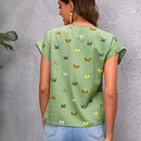 LUNE Top con estampado de mariposa