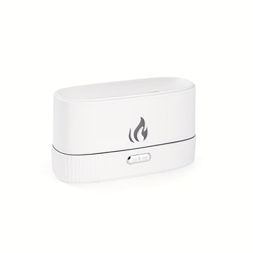 Wall Fireplace Color Flame Diffuser, Aromatherapy Essential Oil Diffuser, 4.4oz Cold Mist Humidifier, Sound Wave Technology Home and Bedroom Perfume Diffuser with Timer and Automatic Shut Off Bathroom Lighting Seven-Color Simulation Flame Shape Humidifie
