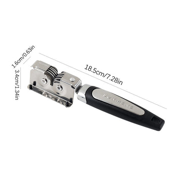 Palillo afilador - Afilador de cuchillos manuales de acero inoxidable con asa ergonómica, afilado rápido para cuchillos de cocina, duradero y fácil de usar, herramienta de afilado para cocina, acabado metálico elegante, construcción metálica.