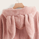 Ezwear capucha teddy con diseno de oreja 3d